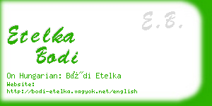 etelka bodi business card